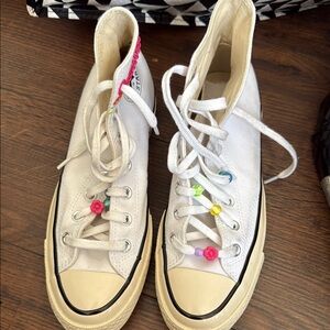 Converse White Canvas High-Top Sneakers